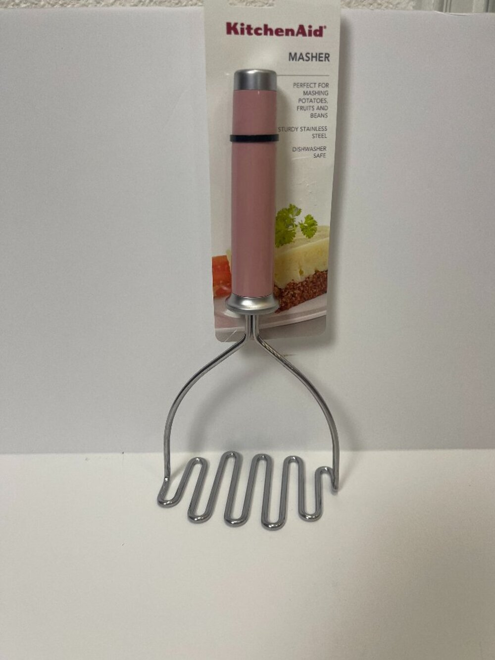 KitchenAid Dried Rose Pink Stainless Steel Potato Masher NWT